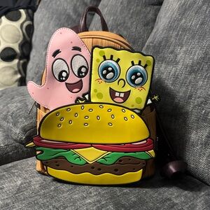 NWOT Loungefly Nickelodeon SpongeBob & Patrick Krusty Krab Mini Backpack